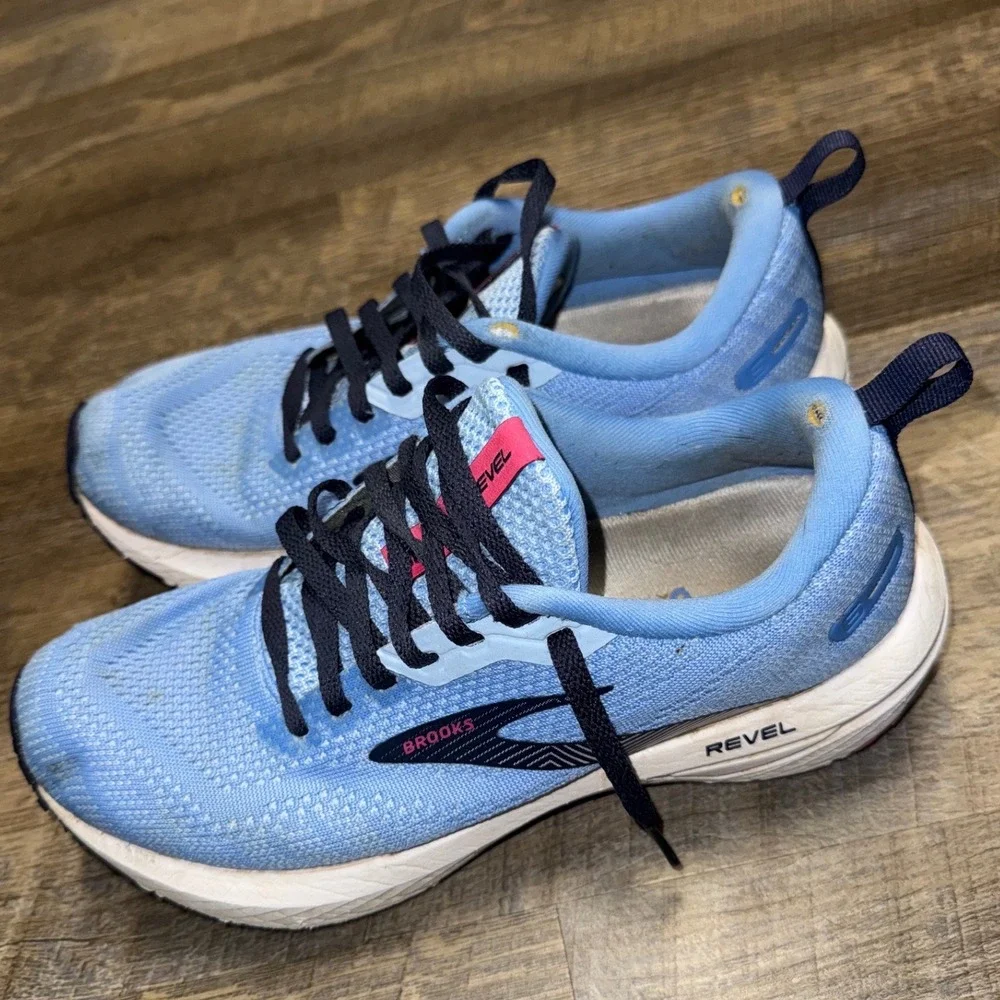 Brooks Revel 6 Women's Running Shoes - Marina Blue / Pink Lady - Size 6.5